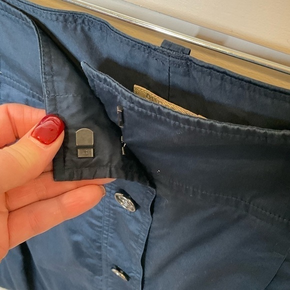 Burberry navy blue button down skirt with pockets! - Picture 3 of 9